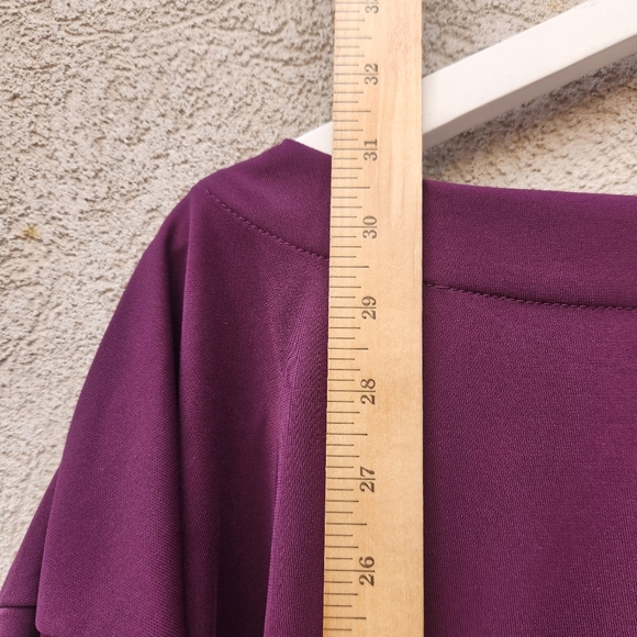 ELOQUII Women's Top Plus Size 22 Purple Adjustable Waist Stretch Blouse NWT - Picture 8 of 9